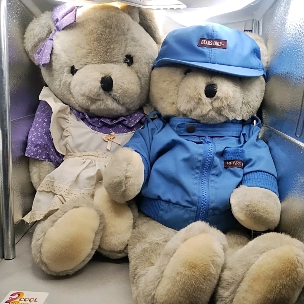 Vintage 1984 Chosun International Plush Teddy BearsPair Women Or Men Kids Youth